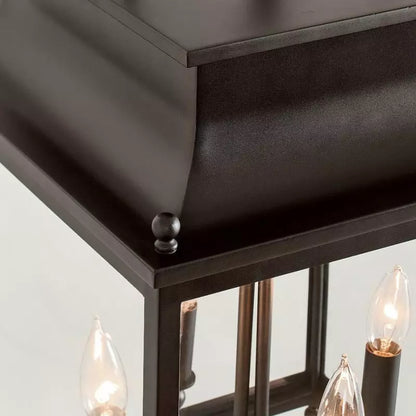 Vaelis Industrial Outdoor Lantern Glass Pendant Light