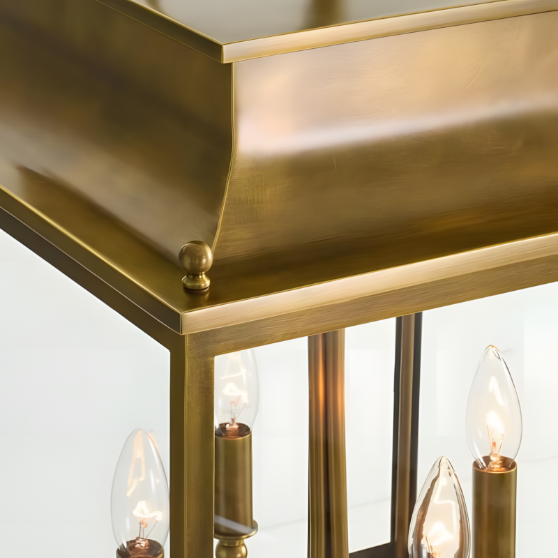 Vaelis Industrial Outdoor Lantern Glass Pendant Light