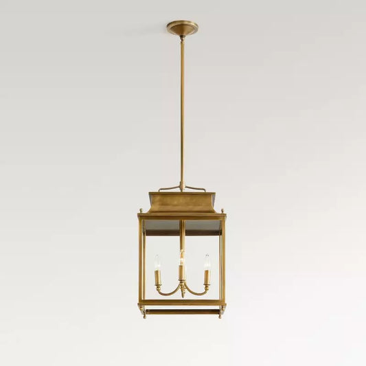 Vaelis Industrial Outdoor Lantern Glass Pendant Light