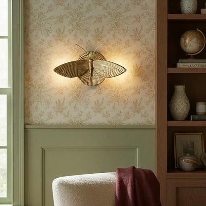 Sylric Vintage Art Deco Moth Resin Wall Sconce