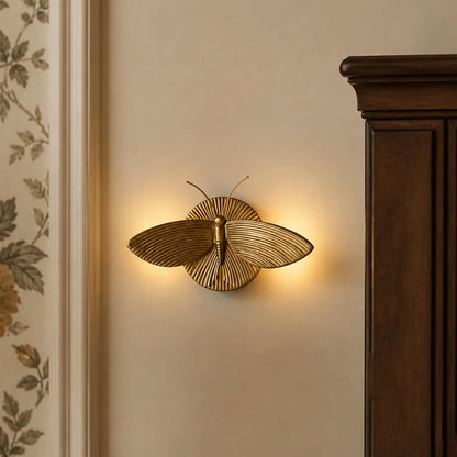 Sylric Vintage Art Deco Moth Resin Wall Sconce