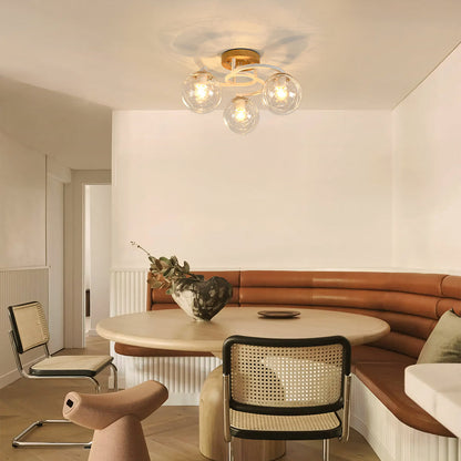Veyric Modern Globe Glass Ceiling Light