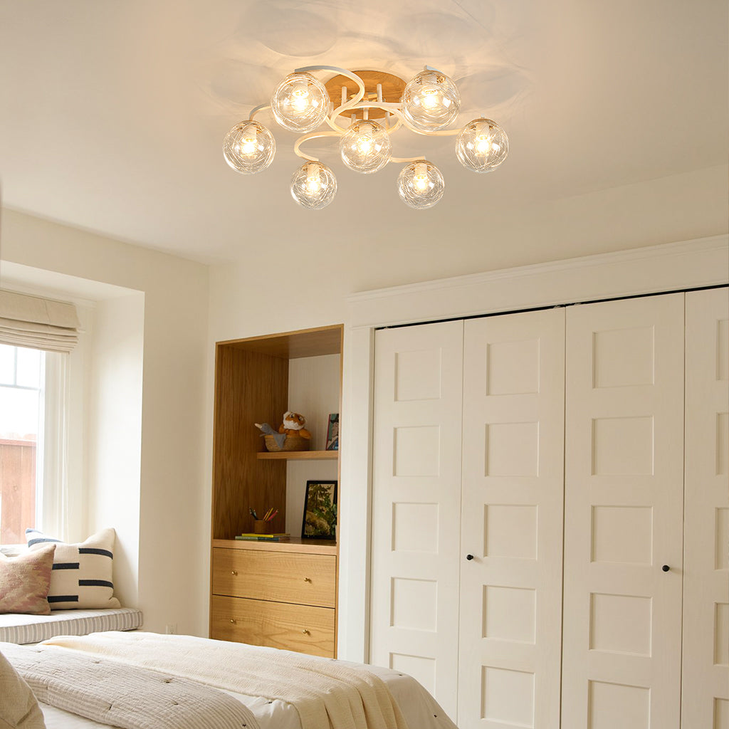 Veyric Modern Globe Glass Ceiling Light