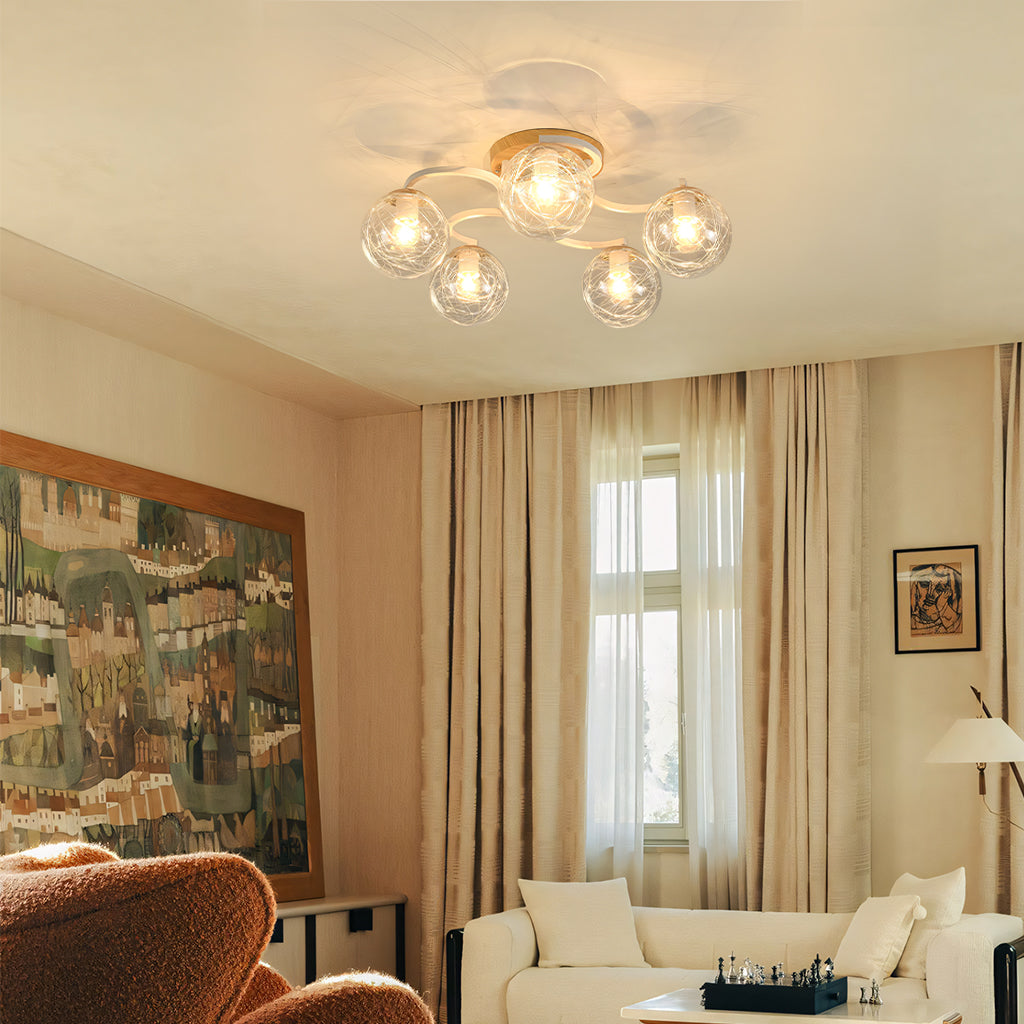 Veyric Modern Globe Glass Ceiling Light