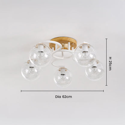 Veyric Modern Globe Glass Ceiling Light