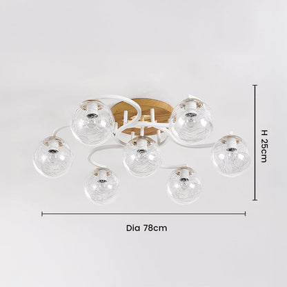 Veyric Modern Globe Glass Ceiling Light