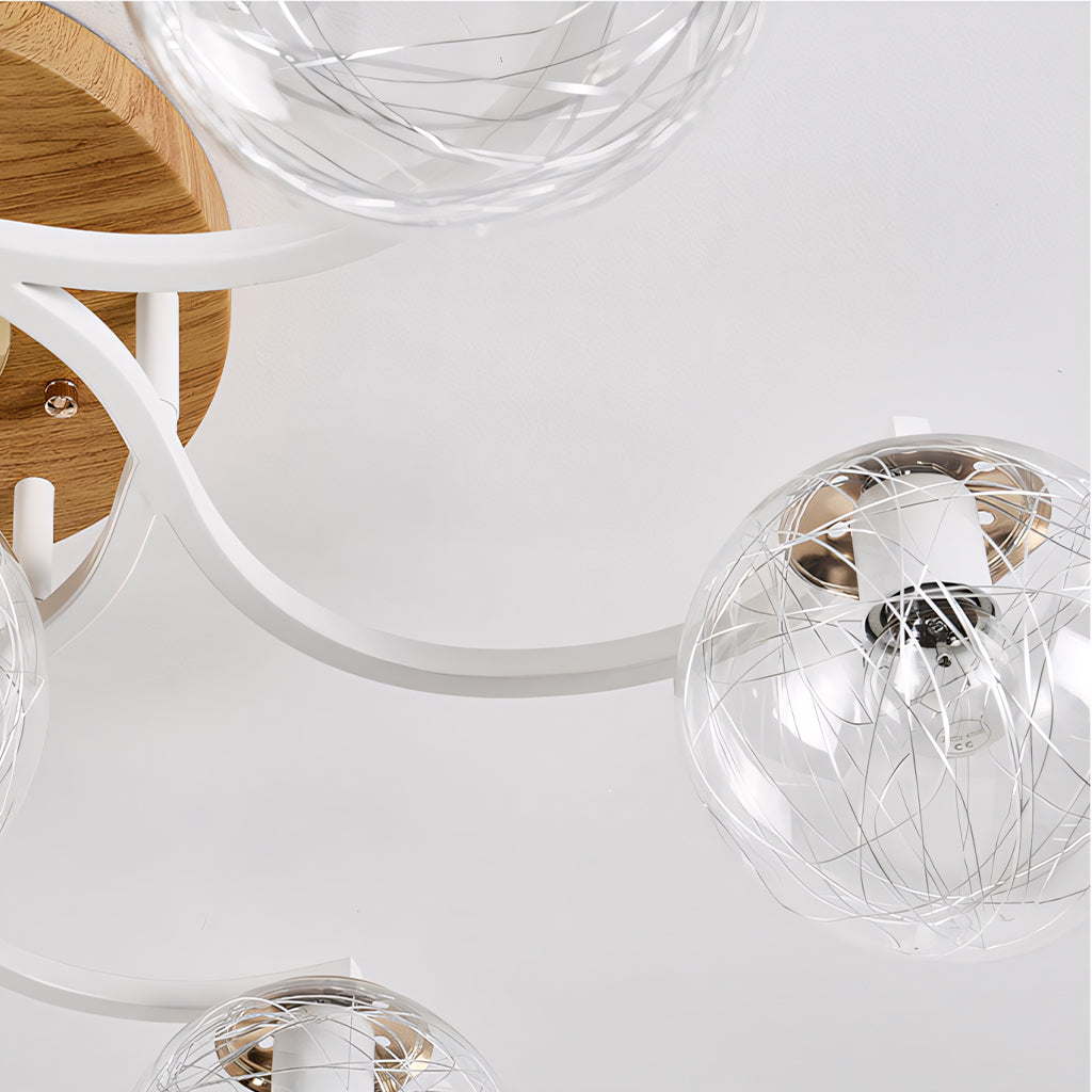Veyric Modern Globe Glass Ceiling Light