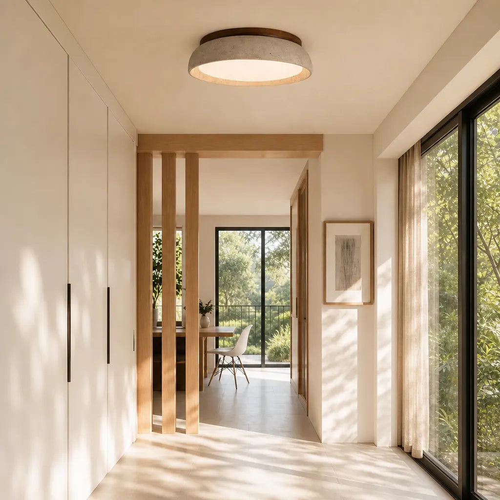 Lyricon Modern Scandinavian Travertine Ceiling Light