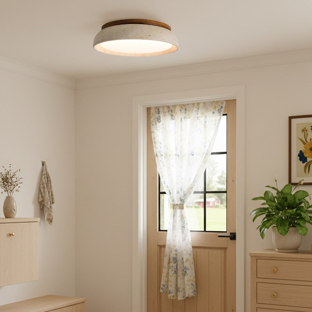 Lyricon Modern Scandinavian Travertine Ceiling Light