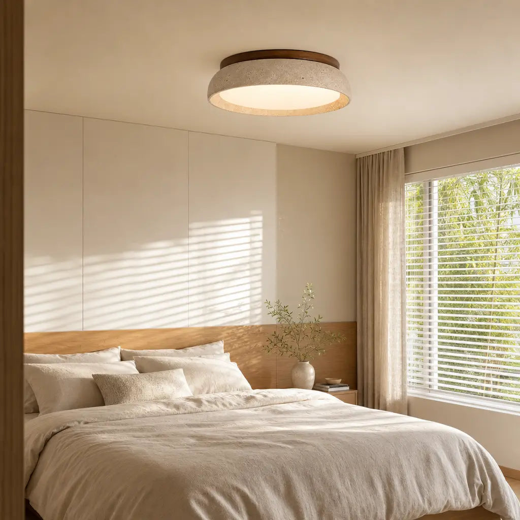Lyricon Modern Scandinavian Travertine Ceiling Light