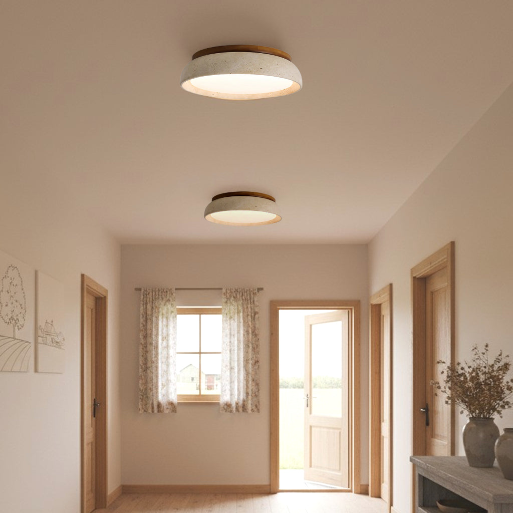 Lyricon Modern Scandinavian Travertine Ceiling Light