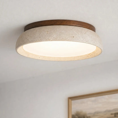 Lyricon Modern Scandinavian Travertine Ceiling Light