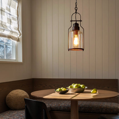 Nerion Retro Industrial Metal Glass Pendant Light