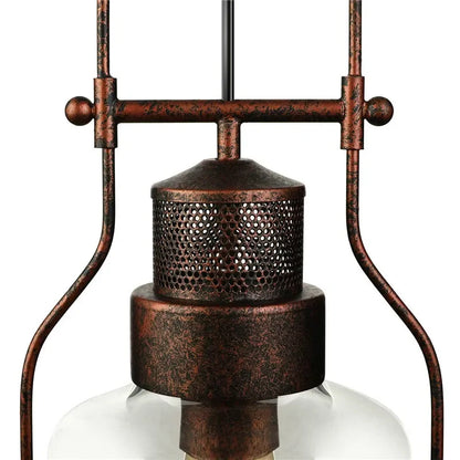 Nerion Retro Industrial Metal Glass Pendant Light