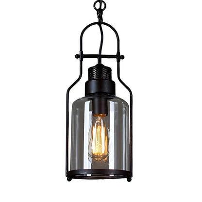 Nerion Retro Industrial Metal Glass Pendant Light