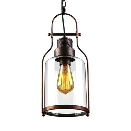 Nerion Retro Industrial Metal Glass Pendant Light