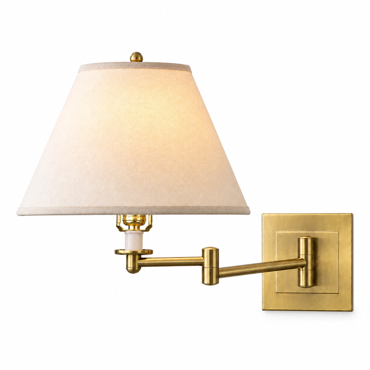 Antique Brass wall lamp on a white background