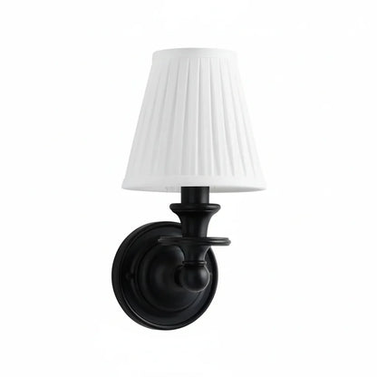 Caedric Retro Brass Linen Shade Wall Sconce