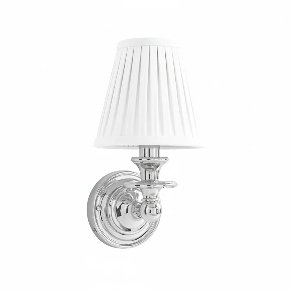Caedric Retro Brass Linen Shade Wall Sconce