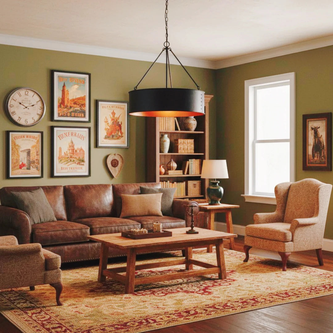 Zephan Vintage Drum Bronze Pendant Light