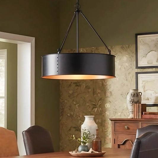 Zephan Vintage Drum Bronze Pendant Light