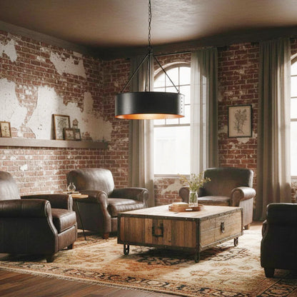 Zephan Vintage Drum Bronze Pendant Light