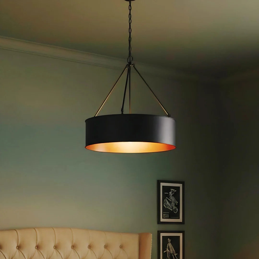 Zephan Vintage Drum Bronze Pendant Light