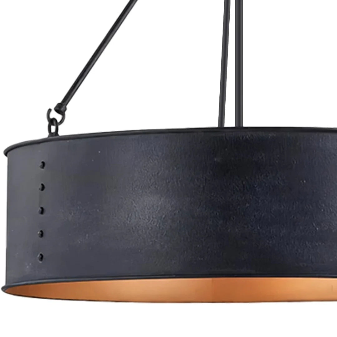 Zephan Vintage Drum Bronze Pendant Light