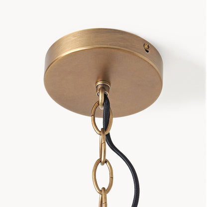 Olyric Retro Tiered Hammered Glass Pendant Light