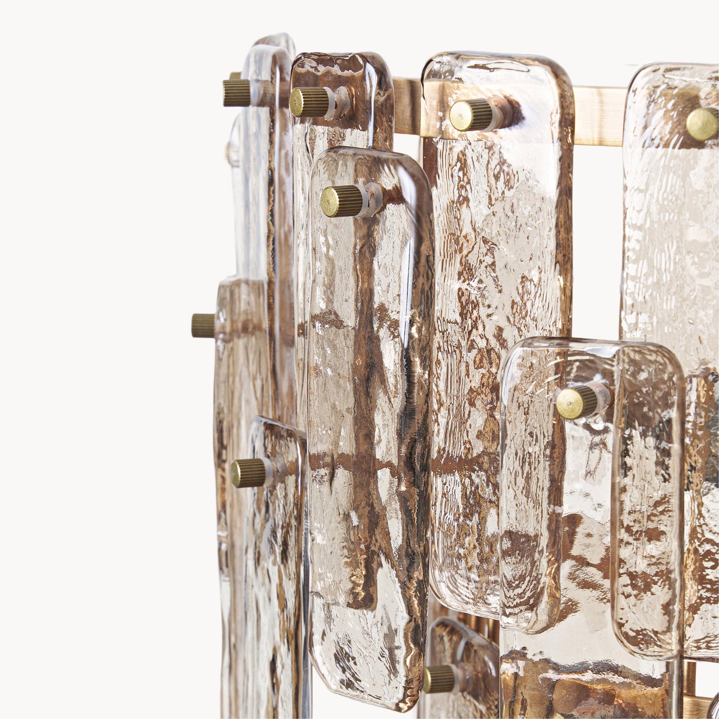 Olyric Retro Tiered Hammered Glass Pendant Light