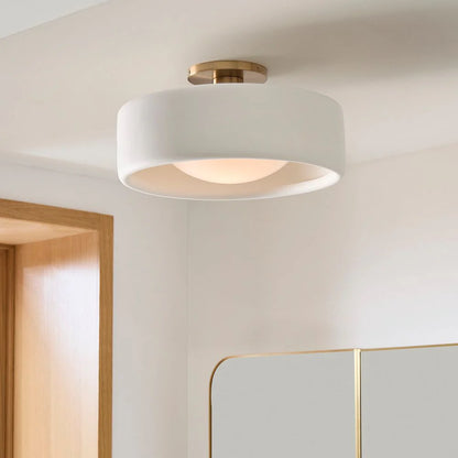 Loriena Minimalist White Porcelain Ceiling Light