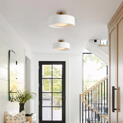 Loriena Minimalist White Porcelain Ceiling Light