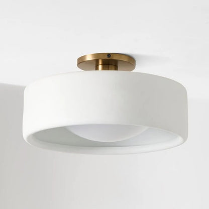 Loriena Minimalist White Porcelain Ceiling Light