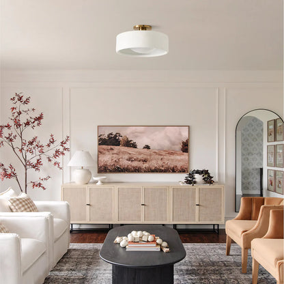 Loriena Minimalist White Porcelain Ceiling Light