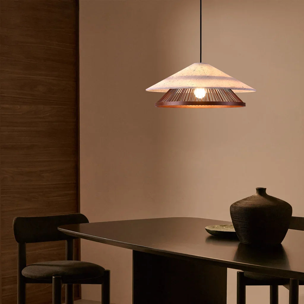 Vireon Wabi-Sabi Bamboo Pendant Light