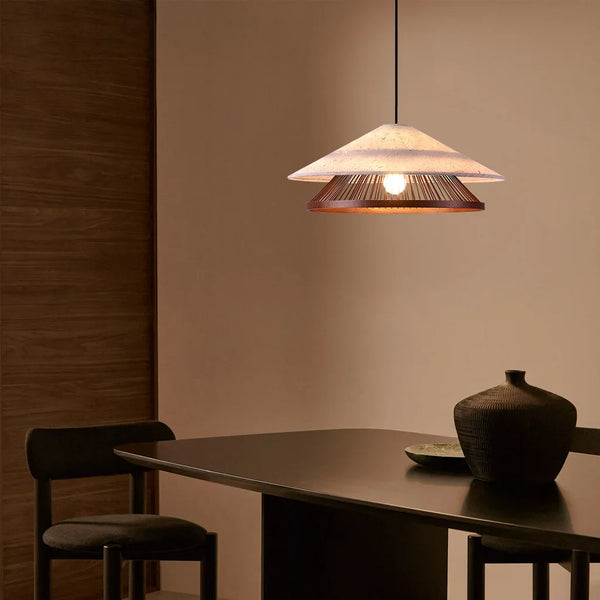 Vireon Wabi-Sabi Bamboo Pendant Light