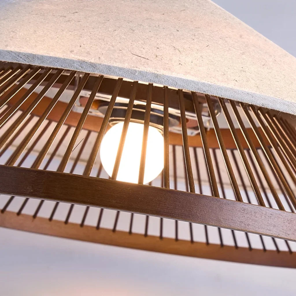 Vireon Wabi-Sabi Bamboo Pendant Light