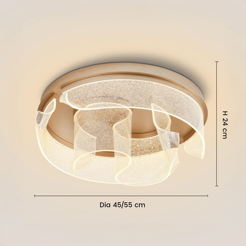 Orialis Rustic Metal LED Round Ceiling Light