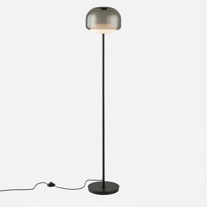 Nyric Modern Round Shade Colored Glass Floor Lamp