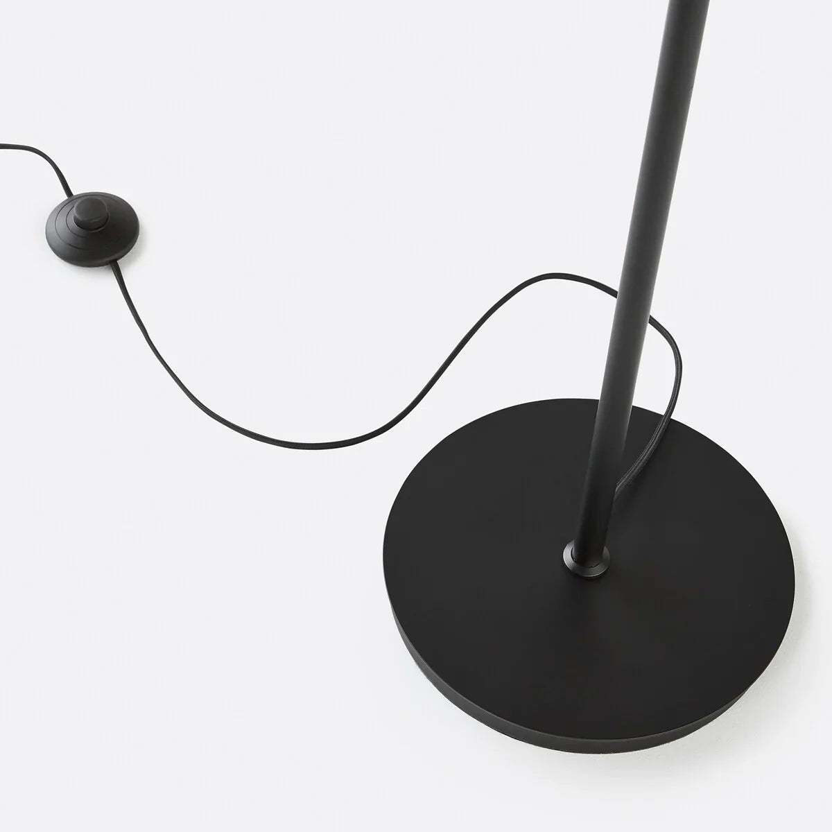 Nyric Modern Round Shade Colored Glass Floor Lamp