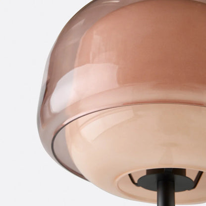 Nyric Modern Round Shade Colored Glass Floor Lamp