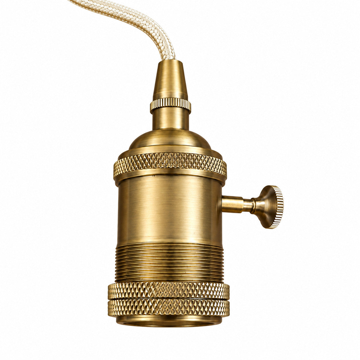 Knurled metal detailing
