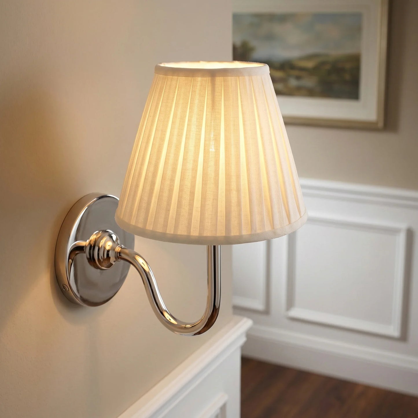 Eldric Classic Traditional Pleated Shade Wall Sconce