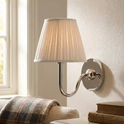 Eldric Classic Traditional Pleated Shade Wall Sconce