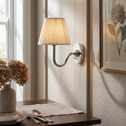 Eldric Classic Traditional Pleated Shade Wall Sconce