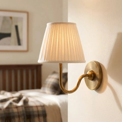 Eldric Classic Traditional Pleated Shade Wall Sconce