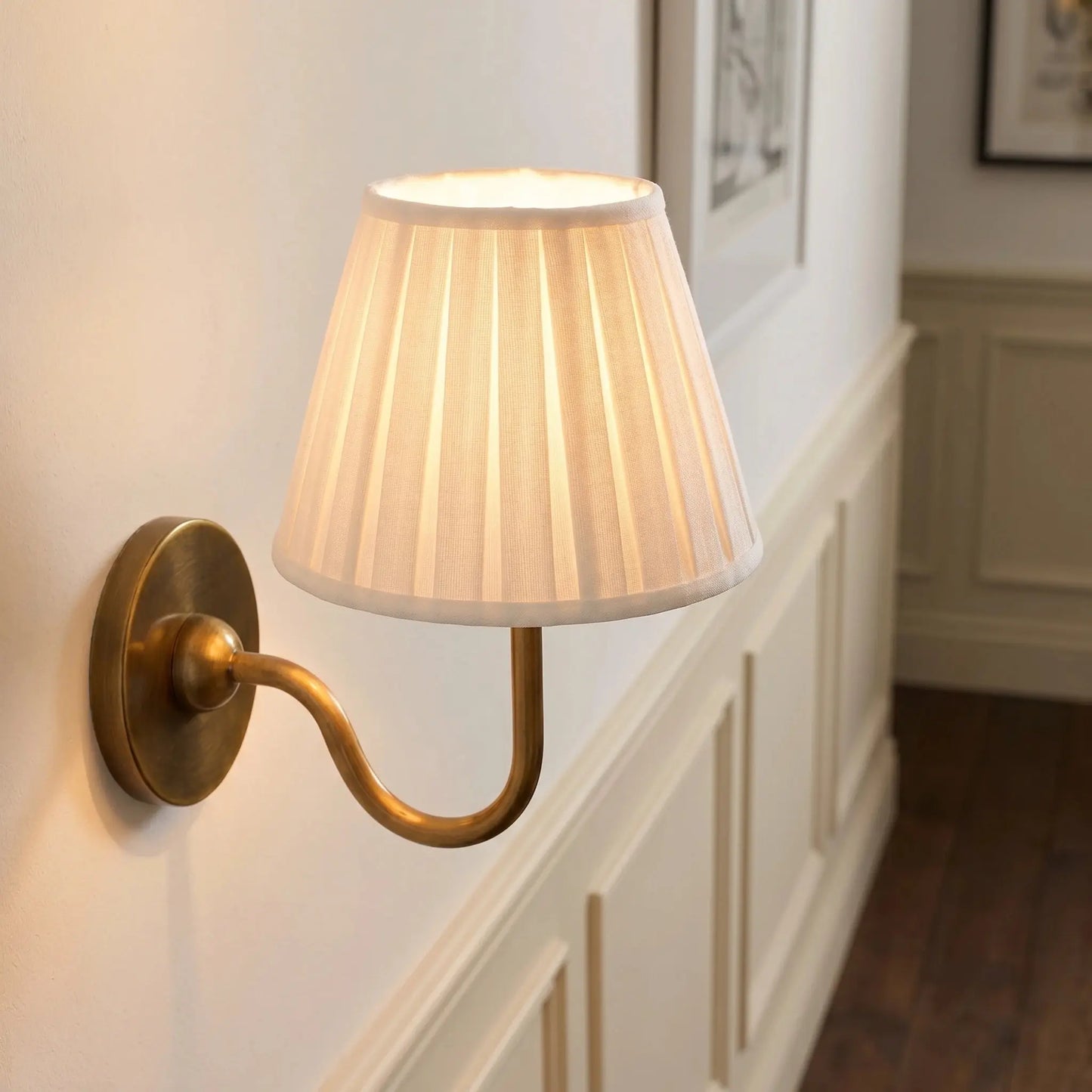 Eldric Classic Traditional Pleated Shade Wall Sconce