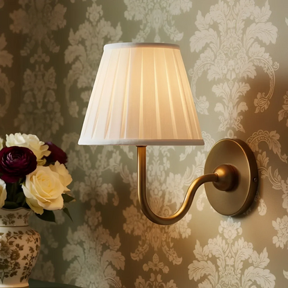 Eldric Classic Traditional Pleated Shade Wall Sconce