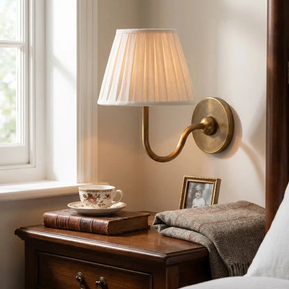 Eldric Classic Traditional Pleated Shade Wall Sconce