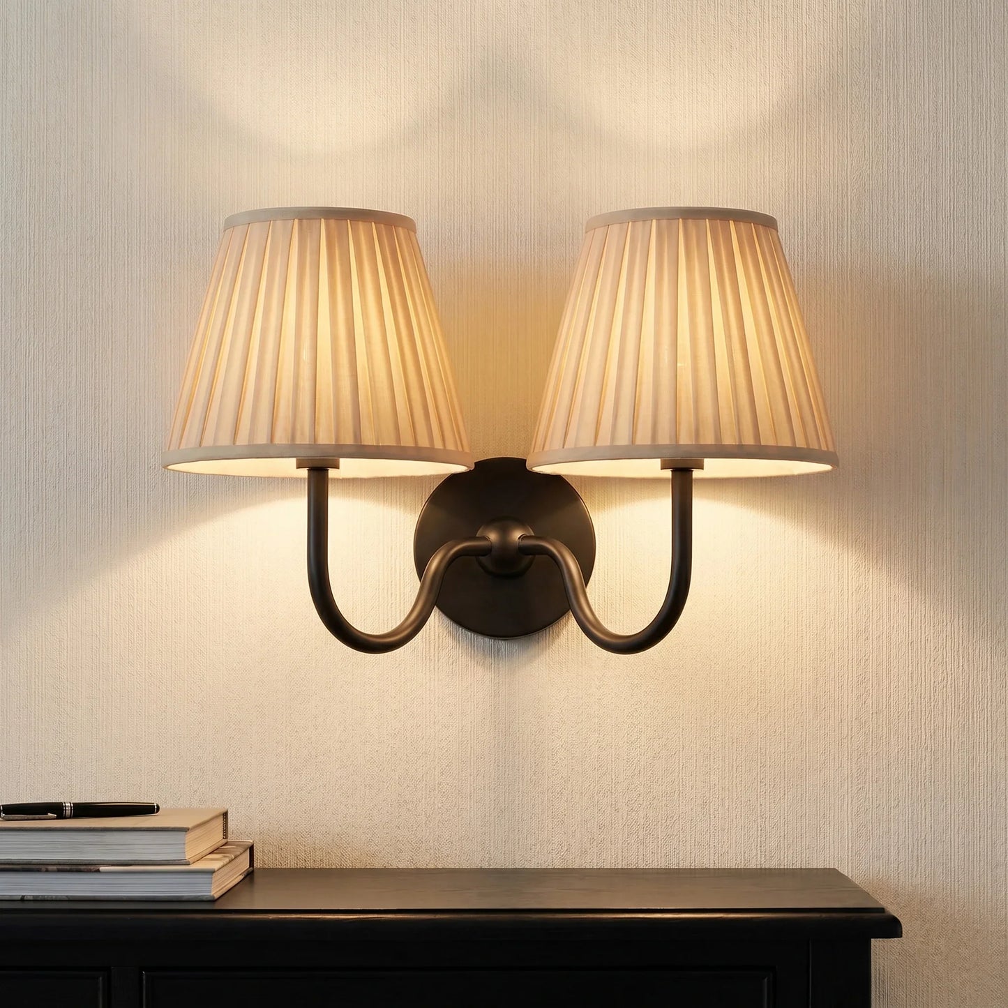 Eldric Classic Traditional Pleated Shade Wall Sconce